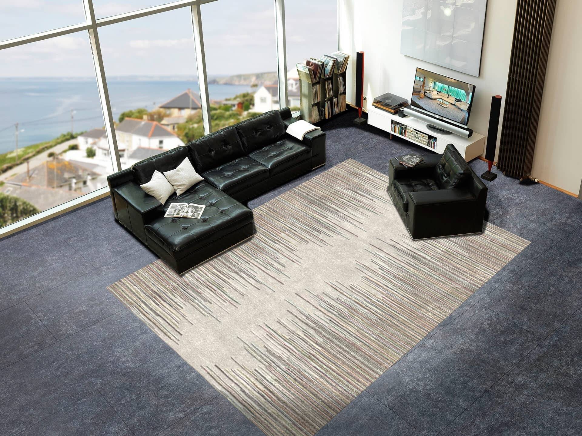 Makalu Nepal Teppich Domus MD373 beige Handgetuftet im Wunschmaß – Bild 2